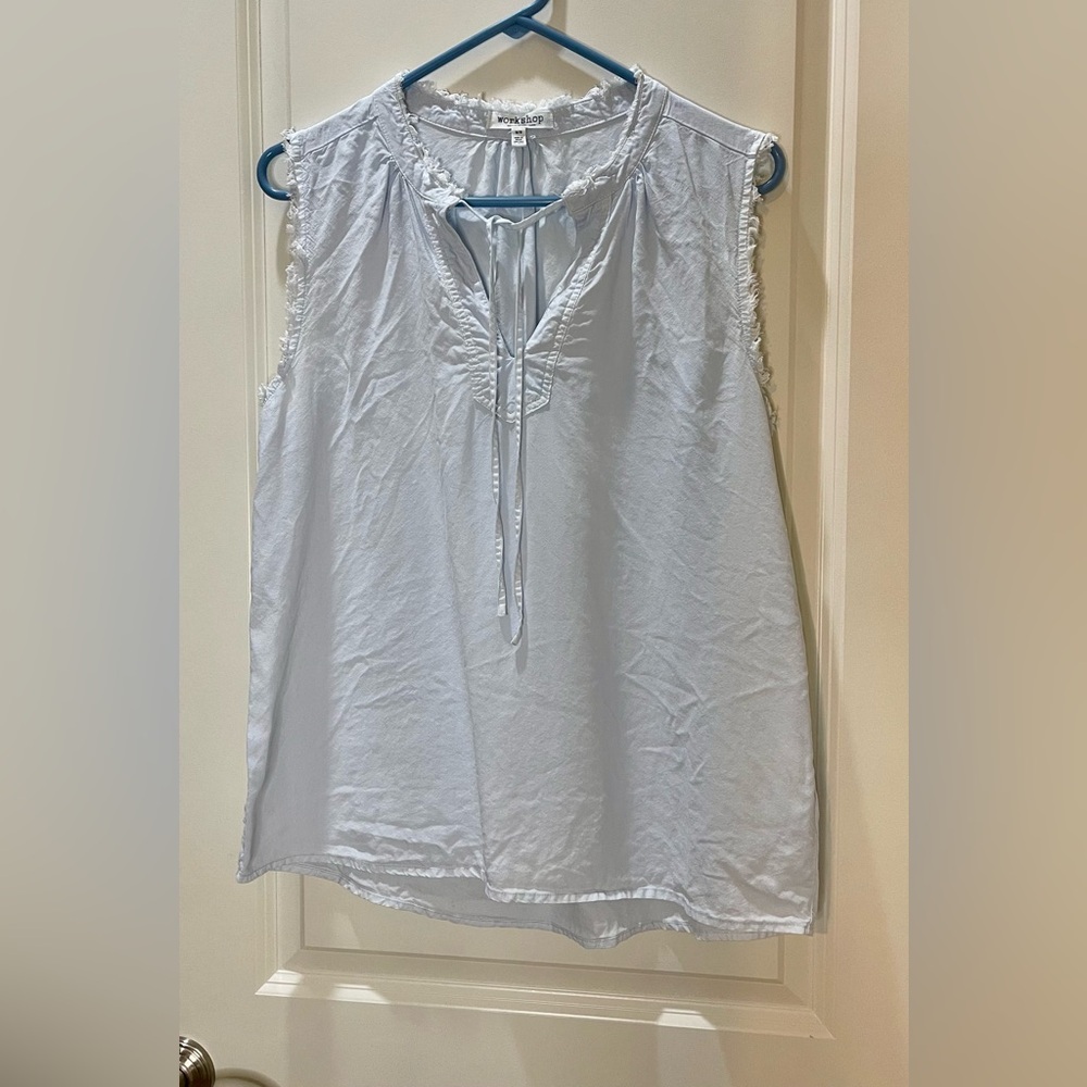 Workshop Republic Light Blue Lightweight Sleeveless Top Size M